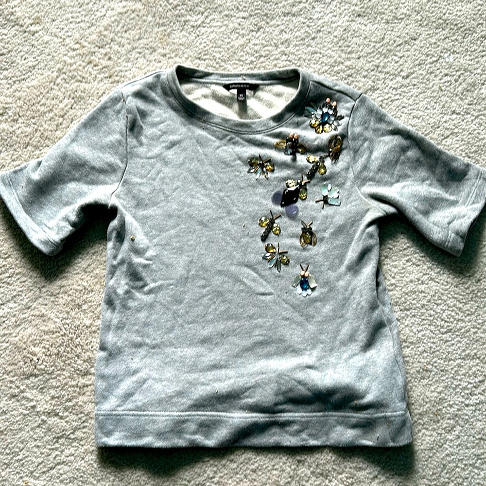 Banana Republic embellished short sleeve sweatshirt